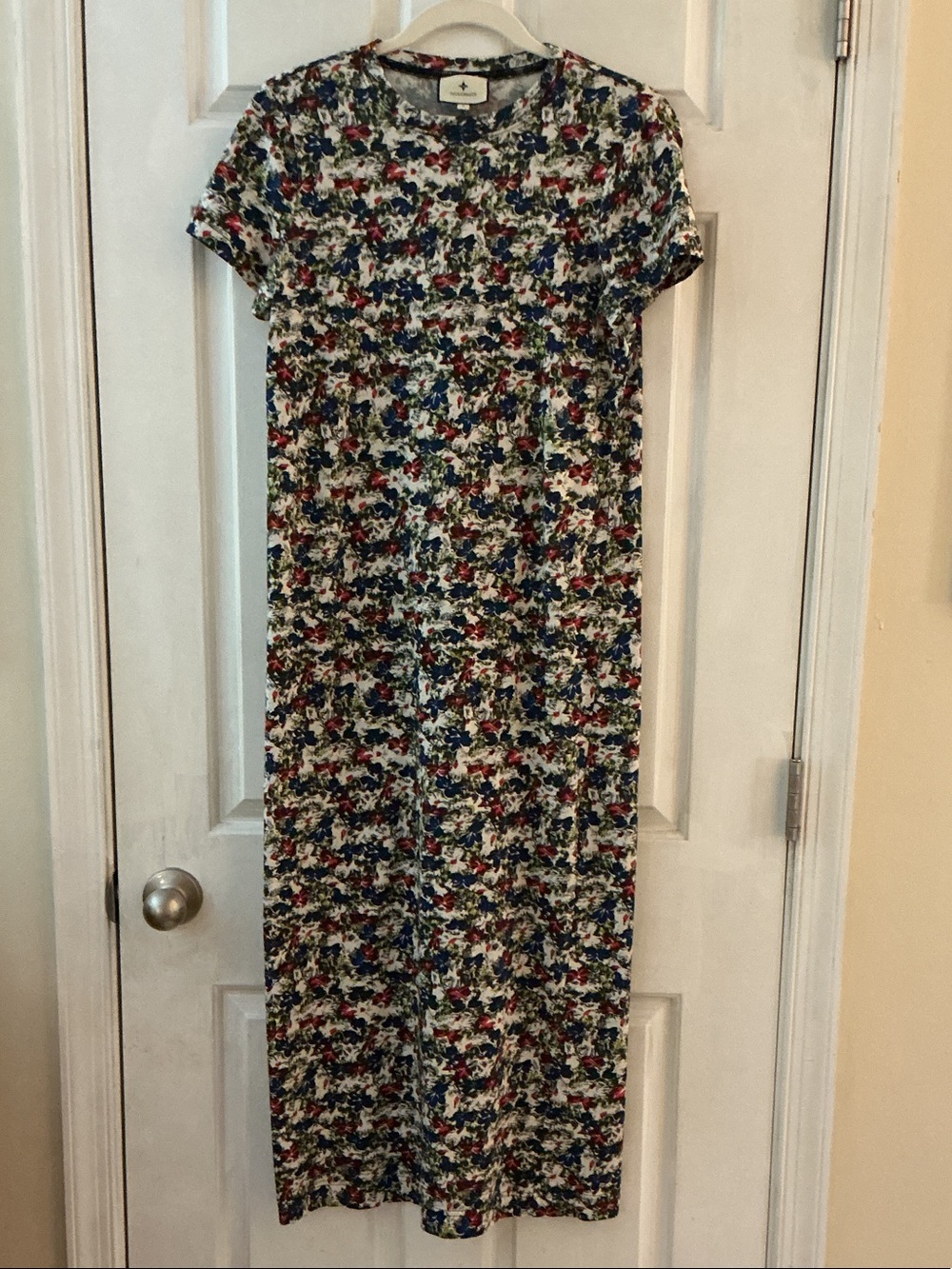 Tuckernuck Ditsy Meadow Matilda Cotton Short Sleeve Maxi Dress EUC S